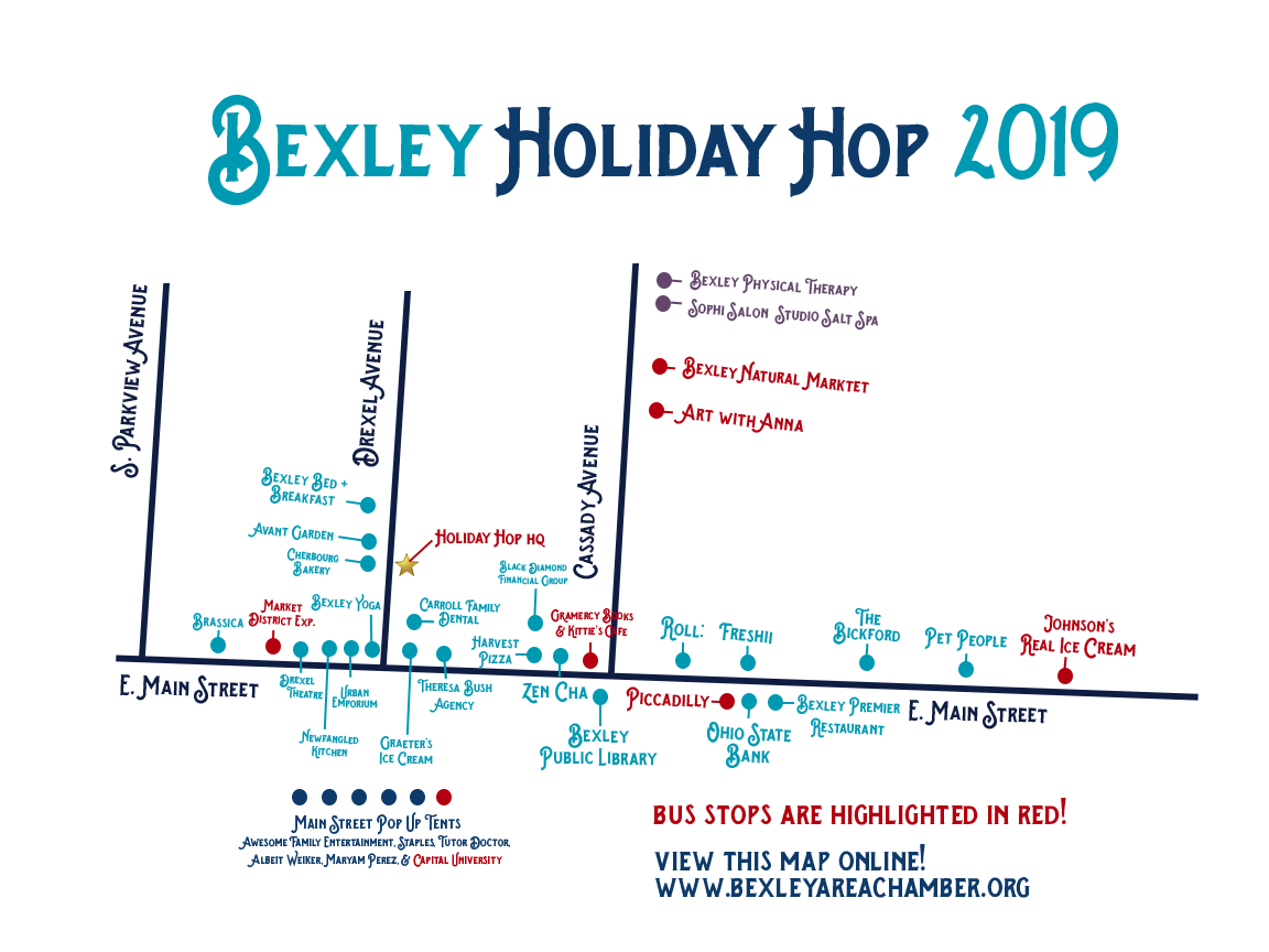 2019 Holiday Hop Map